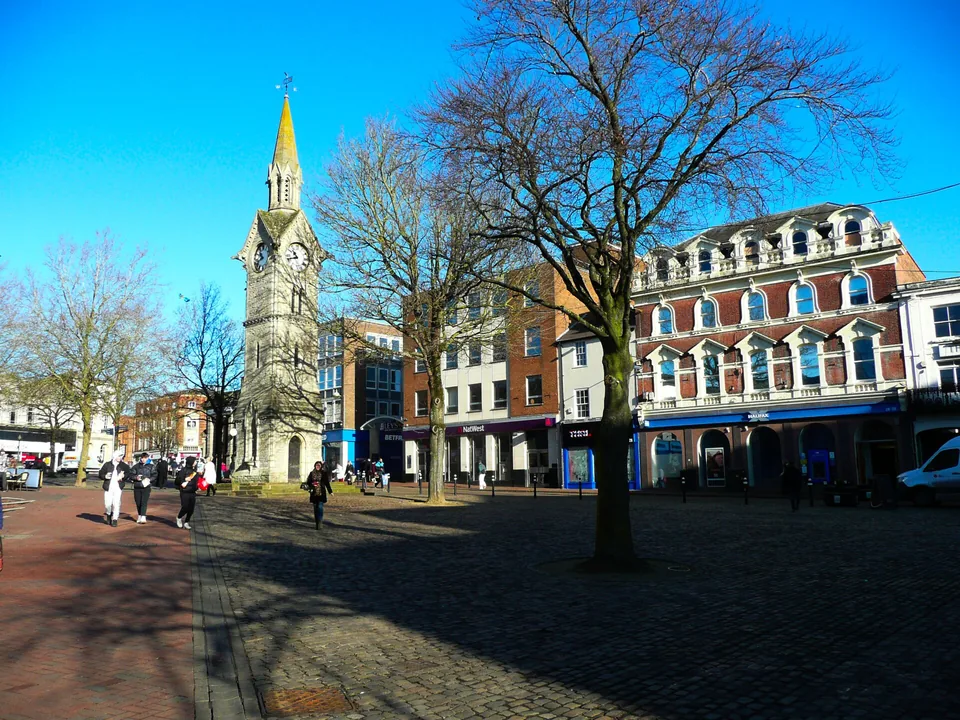 Market Square in Aylesbury town centre
