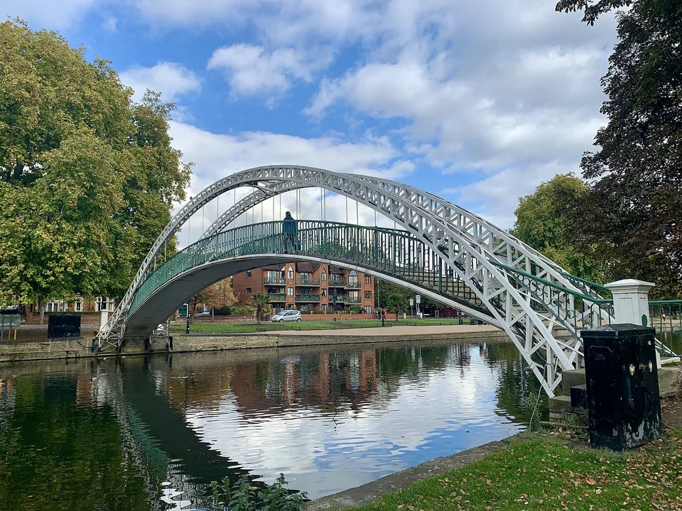 The Suspension Bridge on Bedford's Embankment